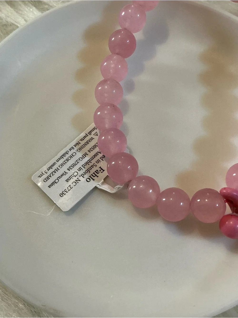 Fahlo pink sloth bead bracelet NWT